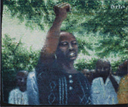 Tagesschau: 'Nigeria', Oel auf Leinwand, 50 x 60 cm